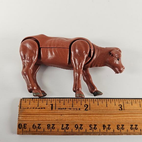 Vintage Hinged Plastic Farm Animal Lot of 11 1970s Cow Pig Sheep Made Hong Kong - Picture 14 of 14